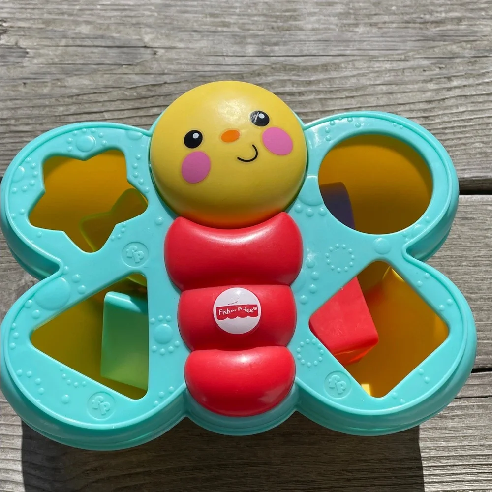 Fisher-Price Colorful Butterfly Shape Sorter - Red and Blue